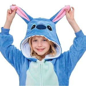 Blue and White Hooded Onesie